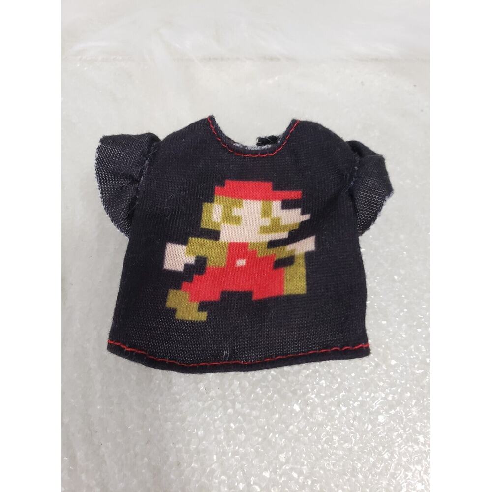 Barbie Doll Super Mario Bros BLACK T-Shirt cosplay nerd girl video game streamer